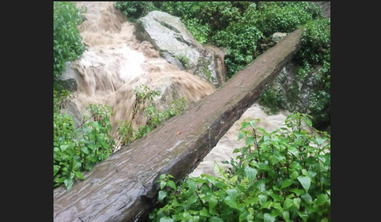 विद्यालय पुग्न विद्यार्थीलाई साँघु तर्नुपर्ने बाध्यता