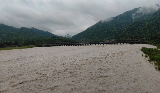 बाढीले बगाएर एक जनाको मृत्यु