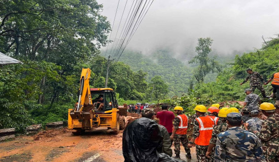 वर्षाका कारण प्रभावित क्षेत्रमा नेपाली सेनाको उद्धार कार्य जारी