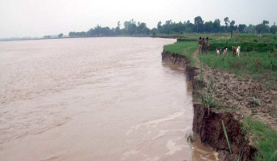 नारायणी नदीको खतरा अझै कायमै, जल सतह सतर्कता तहमाथि
