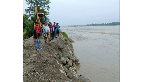 नारायणीको कटान रोक्न अस्थायी प्रबन्ध