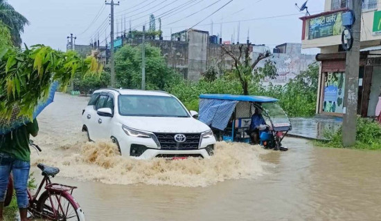 अविरल वर्षापछि कोेहलपुरका अधिकांश भाग डुबानमा