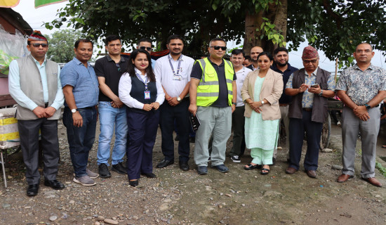 पुल महाशाखा टोलीद्वारा सिग्नेचर पुल निर्माणस्थलको निरीक्षण