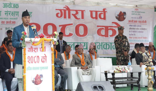 गौरा पर्वको दिन तोकेर आउनुस्, सार्वजनिक बिदा दिन्छौँ : सभापति देउवा