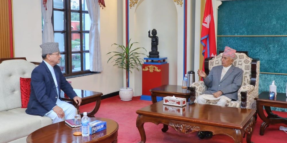 राष्ट्रपति पौडेलसँग उपप्रधानमन्त्री खड्काको भेट