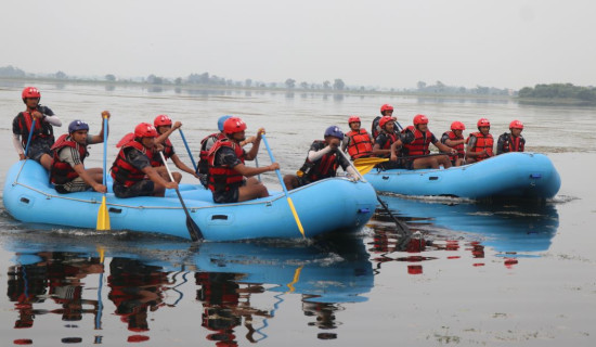 सशस्त्र प्रहरीद्वारा जल उद्धार नमुना अभ्यास