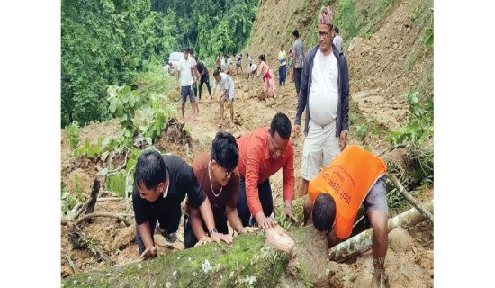 पूर्वाधार श्रमदानबाटै मर्मत