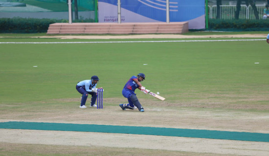 १९औँ एसियाड क्रिकेट : नेपाल क्वार्टरफाइनलमा भारतसँग २३ रनले पराजित