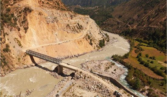 तुम्कोटमा बेलिब्रीज निर्माण