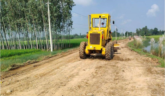 बाँकेमा परस्पुर–गौघाट सडकको काम डेढ वर्षपछि सुरु