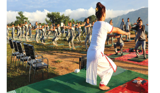 सेना र प्रहरीलाई योग तालिम