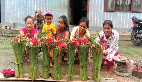 थारु समुदायले ‘यमोसा’ पर्व मनाउँदै