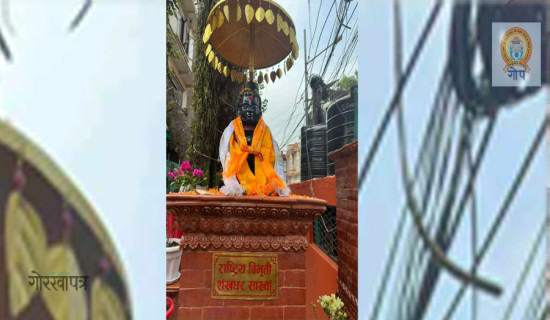 बीचबजार चोकमा शङ्खधर साख्वाको सालिक