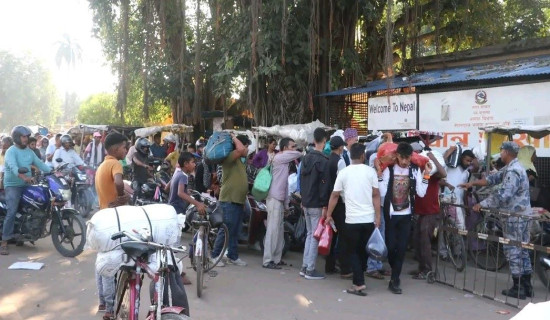 जमुनाहा नाकाबाट दसैं मान्न आउनेको संख्यामा कमी