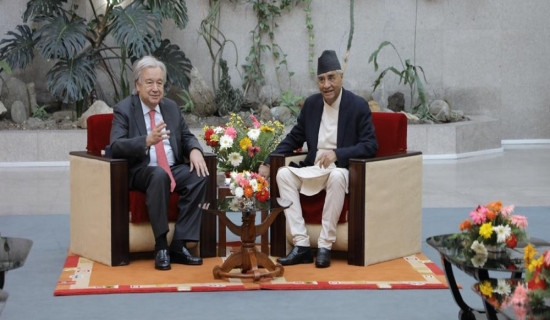 सभापति देउवाद्वारा शान्ति प्रक्रियामा संयुक्त राष्ट्रसङ्घले निर्वाह गरेको भूमिकाको प्रशंसा