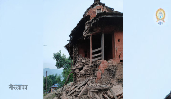 सल्यानमा भूकम्पबाट पाँच सय २६ घर क्षतिग्रस्त