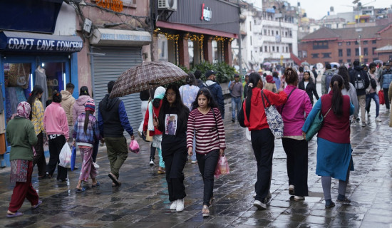 काठमाडौंमा हल्का वर्षा