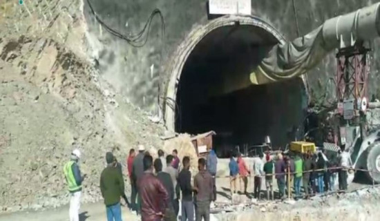 उत्तरकाशीमा निर्माणाधीन सुरुङ भत्किएर फसेका ४० कामदार सकुशल