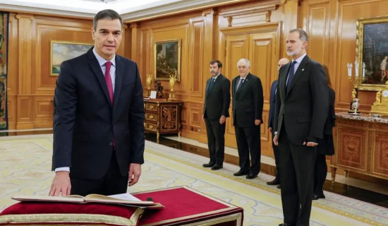 पेड्रो सान्चेजद्वारा स्पेनको प्रधानमन्त्रीको शपथ ग्रहण