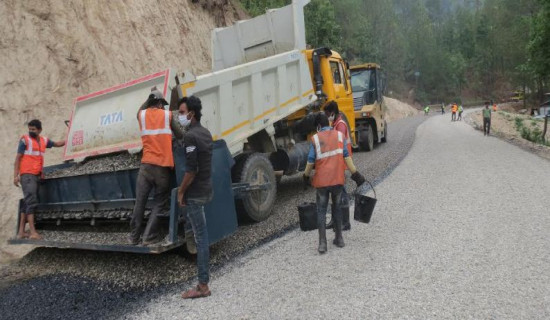 तिवारीभञ्याङ –अधेँरीघाट सडक स्तरोन्नति तीव्र