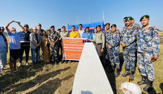 नेपाल–भारत सीमास्तम्भको मर्मत सुरु