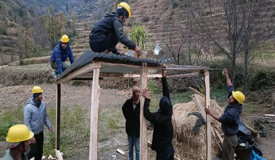 २२ असहाय परिवारलाई अस्थायी आवास