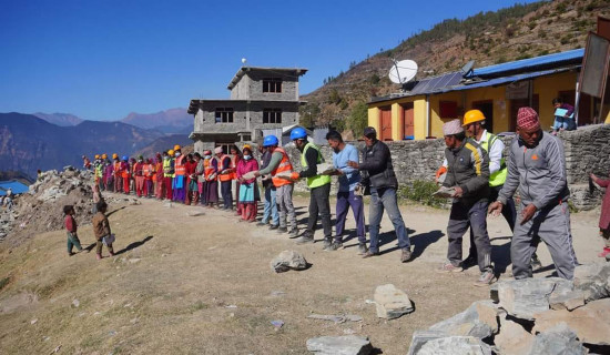 मष्टा गाउँपालिकामा 'श्रमदान, महाअभियान'