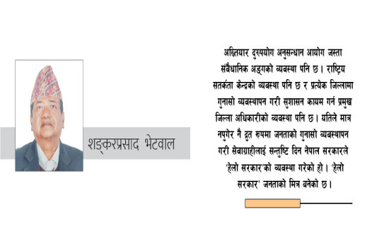 गुनासो व्यवस्थापनमा ‘हेलो सरकार’