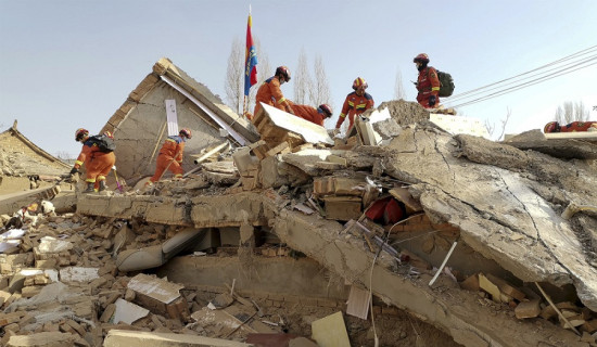 चीनका भूकम्प प्रभावित क्षेत्रमा पुनः पठनपाठन सुरु