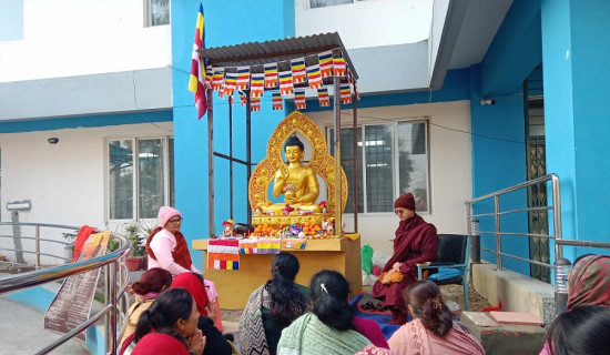 भेरी अस्पतालमा भगवान बुद्धको मूर्ति स्थापना