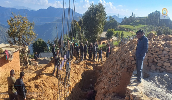 रुकुममा भूकम्प प्रतिरोधी एकीकृत नमुना बस्ती निर्माण सुरु