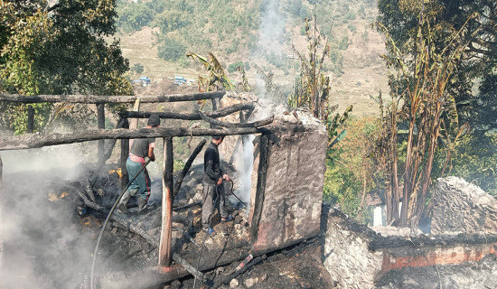 दुई घरमा आगलागी हुँदा २३ लाखभन्दा बढी क्षति