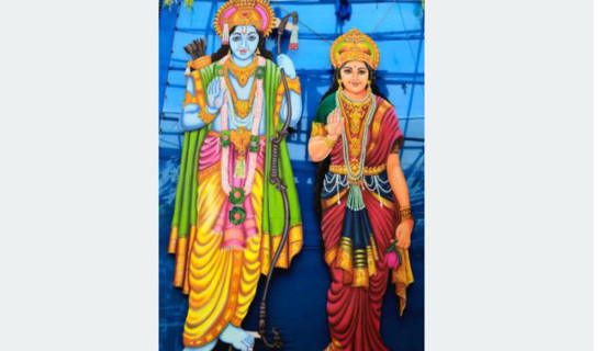 अयोध्याको झलक दिनेगरी मटिहानीमै राम सीताको मूर्ति