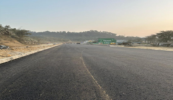 पृथ्वी राजमार्ग मुग्लिन-पोखरा सडक विस्तार : पश्चिम खण्डको कालोपत्रे सुरु