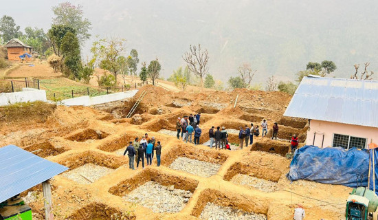 रावाबेसी गाउँपालिकामा प्रशासनिक भवन निर्माण