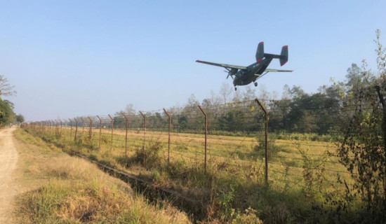 मेघौली विमानस्थलको धावनमार्ग स्तरोन्नति गरिँदै