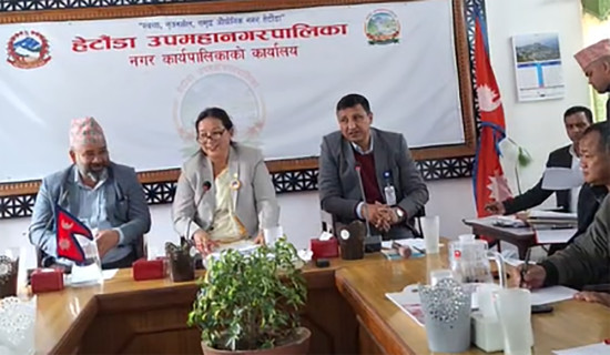 हेटौँडा उपमहानगरको कार्यपालिका बैठक पहिलो पटक प्रत्यक्ष प्रसारण