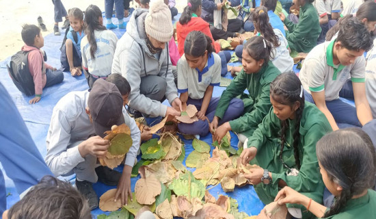 विद्यार्थीलाई जीवनोपयोगी सीप सिकाउँदै विद्यालय