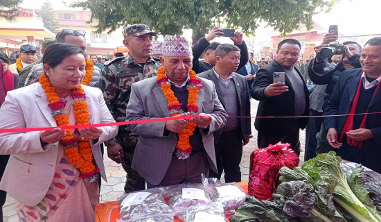 मन्त्री भुसालद्वारा प्रदर्शनीको उद्घाटन