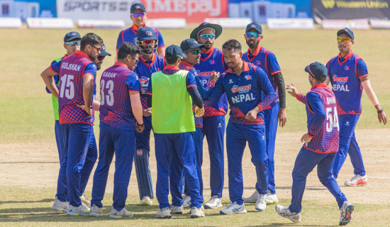 विश्वकप क्रिकेट लिग–२ : नेपाल नेदरल्यान्ड्सविरुद्ध पहिले फिल्डिङ गर्दै