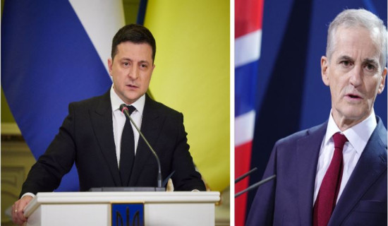 युक्रेनका राष्ट्रपति र नर्वेका प्रधानमन्त्रीबीच छलफल