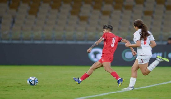 वाफ महिला फुटबल : लेबनानलाई हराउँदै नेपाल फाइनलमा