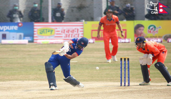 टी–२० सिरिज फाइनल : नेपाल नेदरल्यान्ड्सविरुद्ध पहिले ब्याटिङ गर्दै