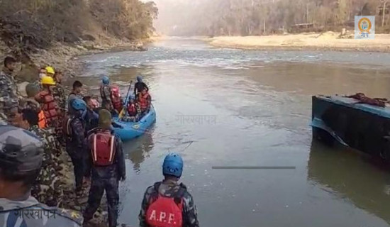 घाटबेँसी बस दुर्घटना : मृतकको सङ्ख्या सात पुग्यो
