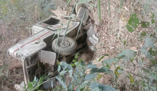 म्याग्दीमा जिप दुर्घटना हुँदा दुई जनाको मृत्यु