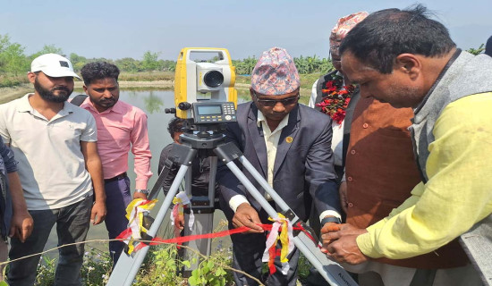 देवचुलीमा जग्गाको नापी सुरु