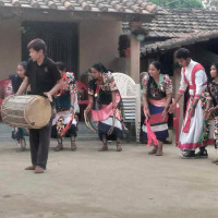 आगेजुङ गुम्बामा आदिवासी सांस्कृतिक नृत्य (फोटो फिचर)