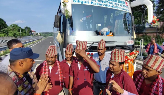 भारतको सिलिगुडी हुँदै काठमाडौंसम्म बस सेवा सुरु