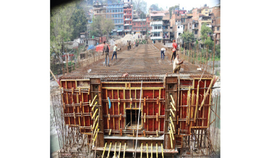 त्रिशूलीमा पुल निर्माण अन्तिम चरणमा
