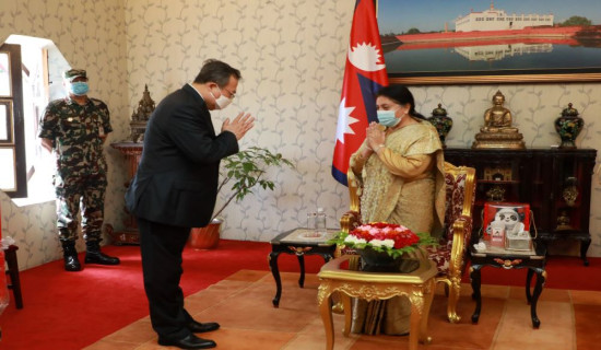 नेपाल एक चीन नीतिप्रति सदैव प्रतिबद्ध : राष्ट्रपति भण्डारी